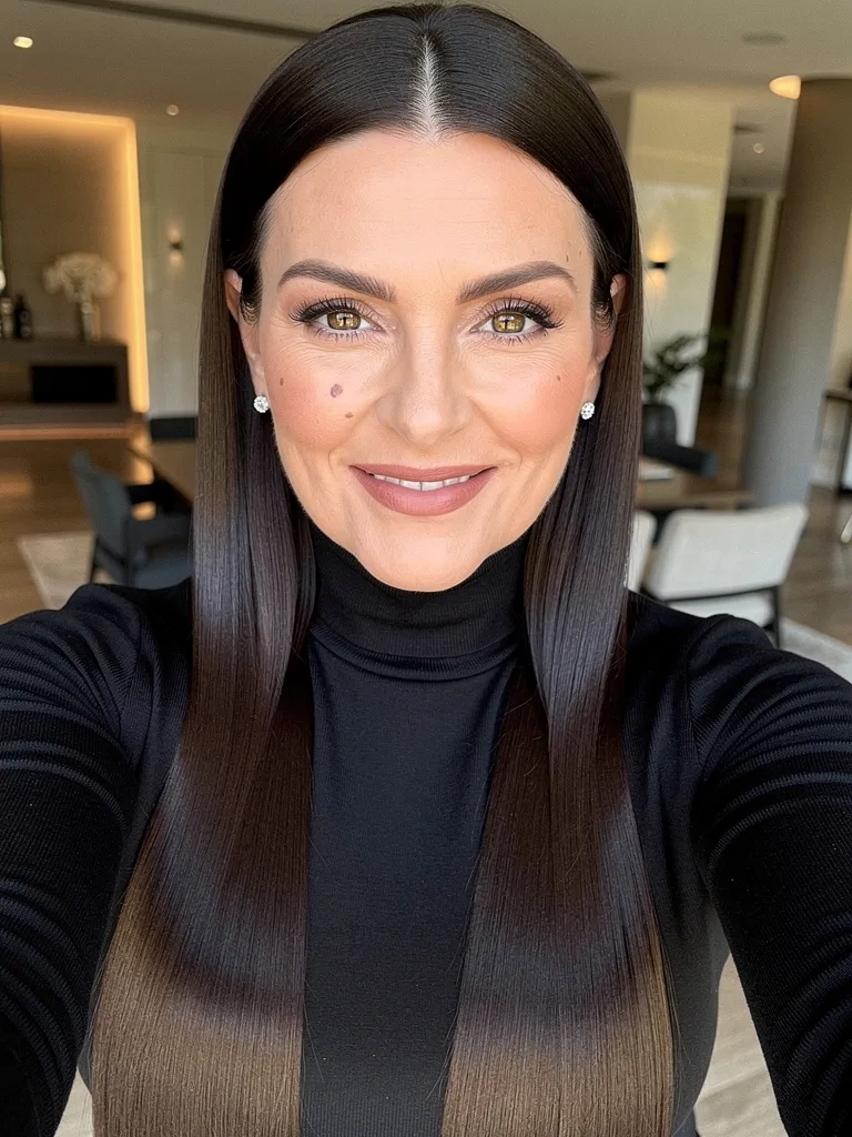 Classic Long Straight Cut in Rich Espresso Brunette